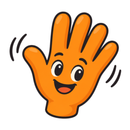 Waving hand mascot